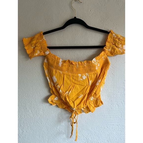 Anthropologie Free The Roses Woman Floral Print Crop Top, Size Small - Picture 3 of 8